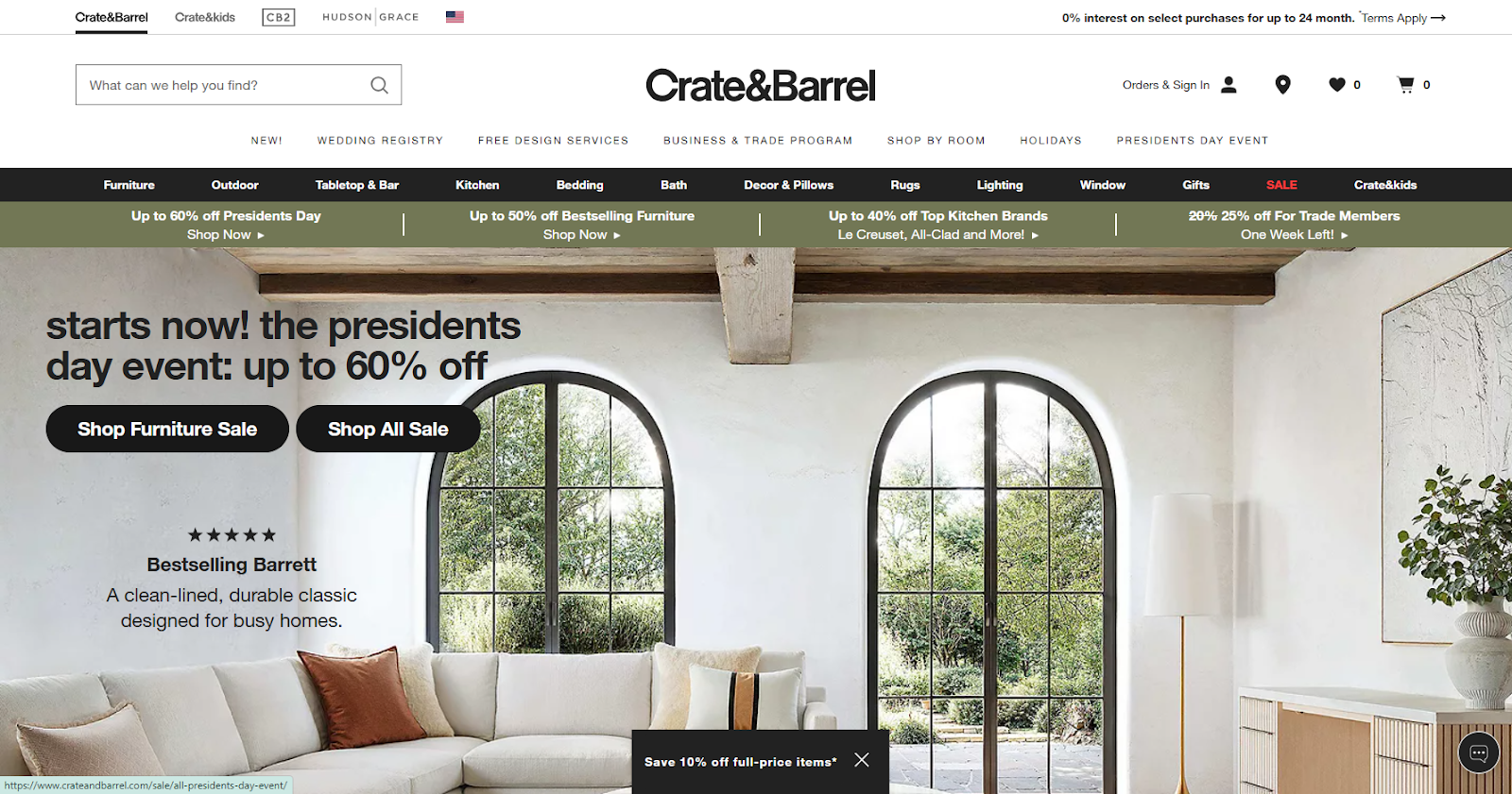 Your Home with Timeless Design from Crate & Barrel