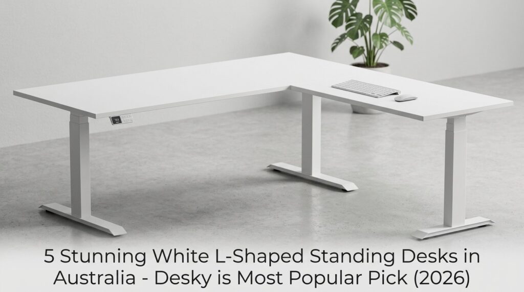 5 Stunning White L-Shaped Standing Desks in Australia - Desky is Most Popular Pick (2026)